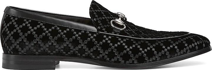 Men's Next Horsebit Velvet Loafers - Black - Size 8
