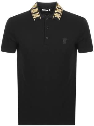 Versace Collar Polo T Shirt Black