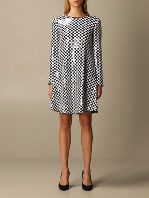 Emporio Armani Dress In Checkered Sequins - ShopStyle