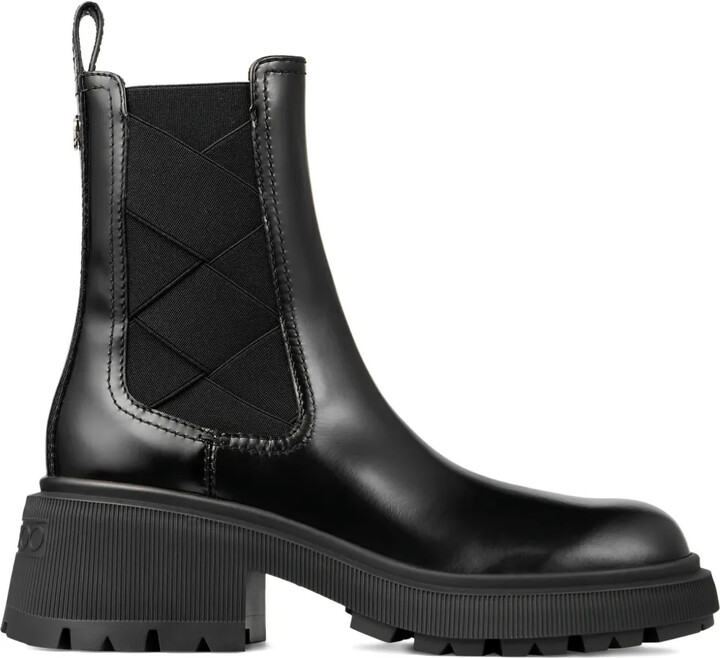 Jimmy Choo 50mm Louri Combat leather boots