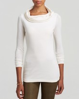 Thumbnail for your product : Three Dots Long Sleeve Draped Boatneck Tunic