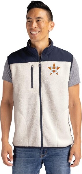 Cutter & Buck HoustonAstrosCutter&BuckCascadeEcoFleeceMensVest-Shell/NavyBlue-Small