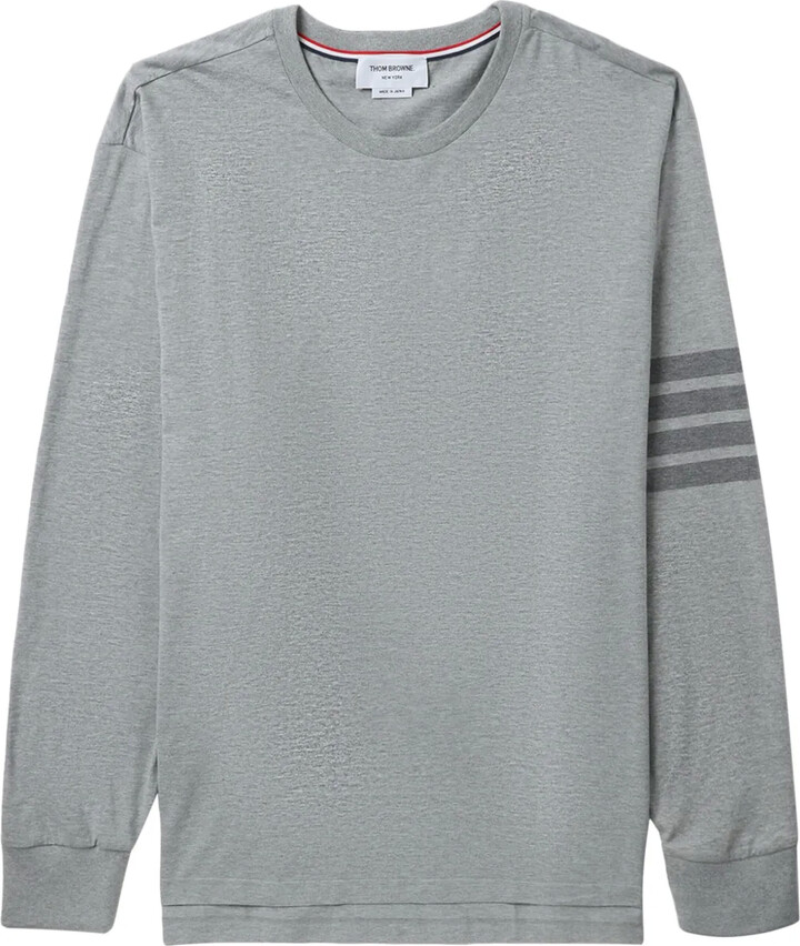 Thom Browne 4-Bar stripe cotton T-shirt