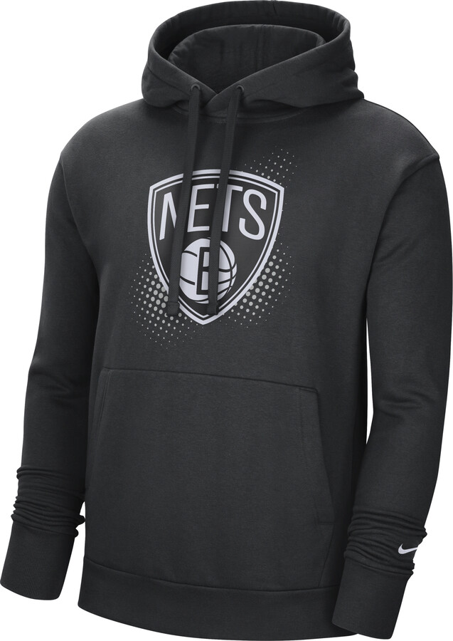 Nike Brooklyn Nets Men's NBA Fleece Pullover Hoodie in Black ShopStyle
