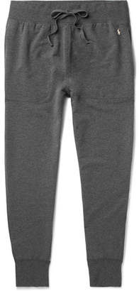Polo Ralph Lauren Tapered MÃ©lange Brushed Cotton-blend Jersey Sweatpants