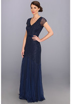 Thumbnail for your product : Adrianna Papell V-Neck Cap Sleeve Bead Gown