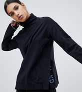 Thumbnail for your product : NA-KD embroidered logo high neck sweatshirt