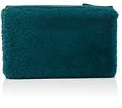 Anya Hindmarch WOMEN'S LEATHER & SHEARLING EYES POUCH - DARK TEAL