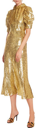 Michael Kors Collection Paisley Metallic Fil Coupé Dress