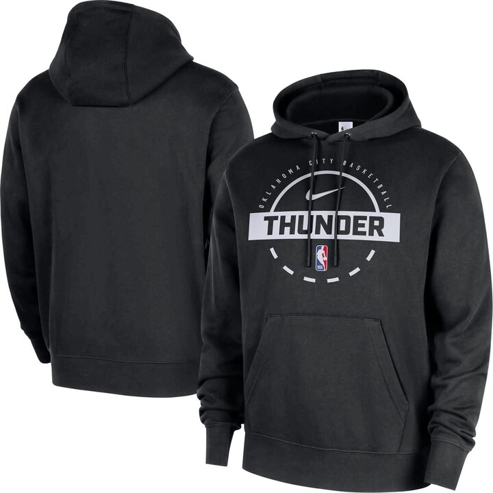 Men's Nike Black Oklahoma City Thunder 2025/26 Authentic Practice Club Pullover Hoodie