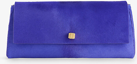 KHAITE Womens Amethyst Audrey Pony Hair Leather Clutch