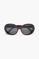 Thumbnail for your product : Oliver Peoples Leidy oversized round-frame acetate sunglasses