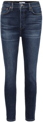 RE/DONE High-rise cropped skinny jeans