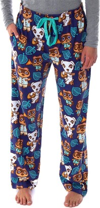 Seven Times Six Animal Crossing New Horizons Women's Allover Character Pajama Pants (XL) Blue