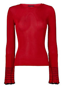 Exclusive for Intermix Shannon Pleated Bell Sleeve Top