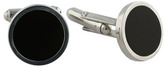 Thumbnail for your product : David Donahue Sterling Silver & Onyx Cuff Links