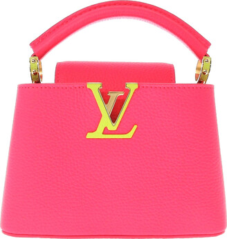 Louis Vuitton Burgundy Leather Capucines BB Top Handle Bag - ShopStyle