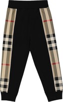 Thumbnail for your product : Burberry Children Archive Check-trim cotton sweatpants