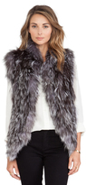 Thumbnail for your product : Adrienne Landau Knit Silver Fox Fur Vest