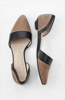 Thumbnail for your product : J. Jill Banded suede d’Orsay skimmers