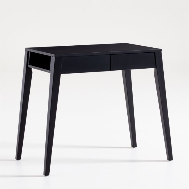 Atticus Small Kids Black Desk with Power