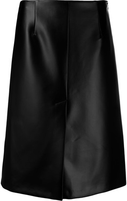 Maison Margiela A-Line Leather Effect Skirt