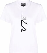 Thumbnail for your product : Emporio Armani graphic-embroidery logo-print T-shirt