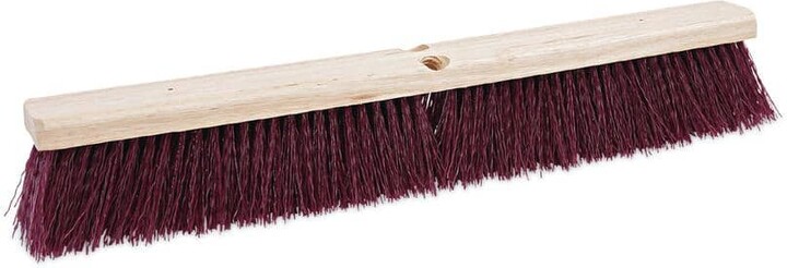 Pro-Line 24 in. Maroon Stiff Polypropylene Floor Brush Head with 3/1-4 in Brush
