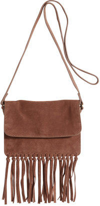 H&M Suede Shoulder Bag - Brown - Ladies