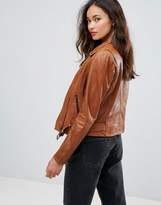 Thumbnail for your product : Barney's Originals Leather Belted Assymetric Biker Jacket
