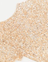 Thumbnail for your product : Maya Petite Bridesmaid V neck maxi dress with delicate sequin in soft peach