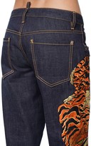 Thumbnail for your product : DSQUARED2 Hockney Denim Jeans W/tiger Patch