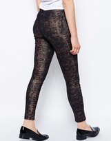 Thumbnail for your product : Just Female Pag Skinny Jean In Snake Bronze