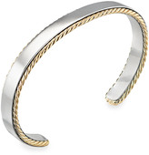 Thumbnail for your product : David Yurman Men's 9mm 18k-Gold Cable Sterling Silver Cuff Bracelet