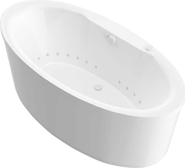 Universal Tubs Sunstone 5.7 ft. Acrylic Flatbottom Air Bath Tub in White