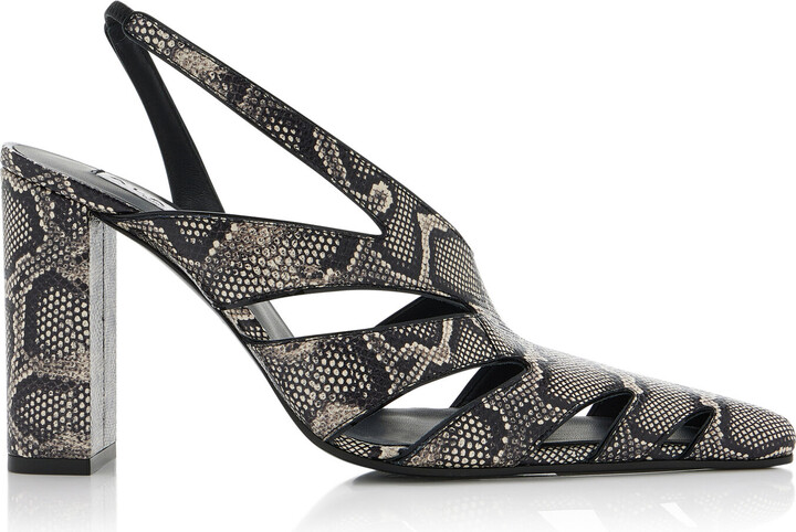 Effect Leather Slingback Pumps