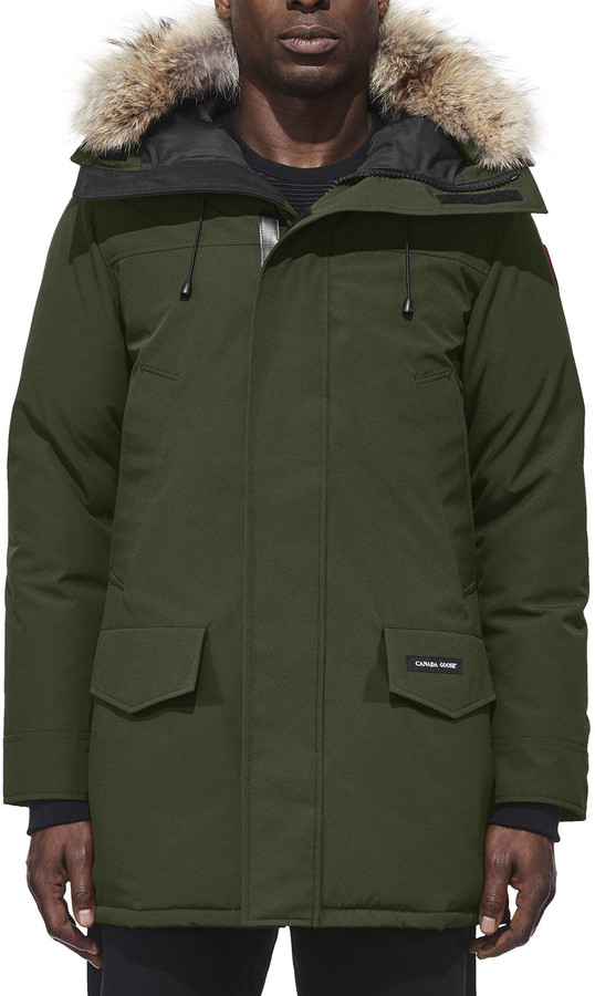 mens green jacket with fur hood