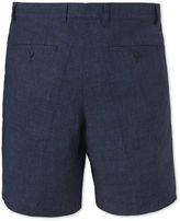 Thumbnail for your product : Charles Tyrwhitt Indigo flat front cotton linen shorts