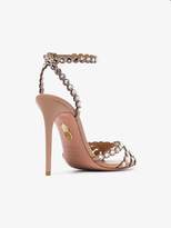 Thumbnail for your product : Aquazzura pink Tequila 105 suede crystal embellished high heels
