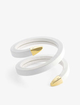 Thumbnail for your product : Bottega Veneta Wrap sterling-silver and leather bracelet