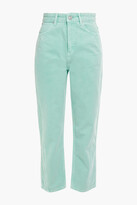 Thumbnail for your product : Sandro Micky Cropped High-rise Straight-leg Jeans
