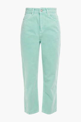 Sandro Micky Cropped High-rise Straight-leg Jeans