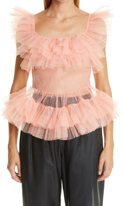 Tulle peplum top Clearance
