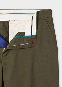 Paul Smith Men's Tapered-Fit Petrol Blue Stretch-Cotton Chinos