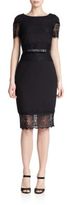 Thumbnail for your product : Escada Jersey & Lace Belted Dress