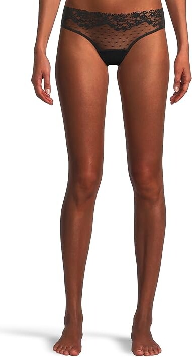 Commando Double Take Lace Thongs Women's Underwear Black : LG/XL, Elastane/Lace/Microfiber
