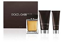 Dolce & Gabbana The One for Men 3 PC Set (3.4 oz EDT Spray + 1.6 oz After Shave Balm + 1.6 oz Shower Gel