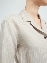 Thumbnail for your product : Giuliva Heritage Collection The Clara Pinstriped Linen Dress - White Multi