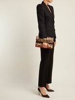 Thumbnail for your product : Christian Louboutin Loubiblues Leopard-print Leather Clutch Bag - Leopard
