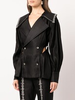 Thumbnail for your product : Renli Su Cut-Out Detail Double-Breasted Blazer